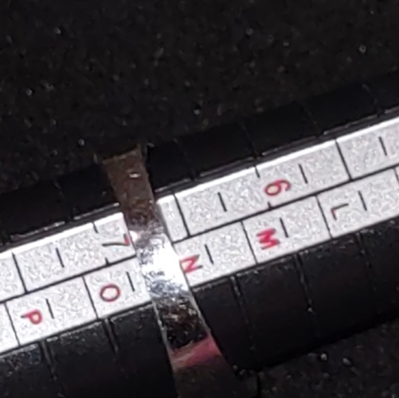 10K solid white gold topaz ring ( March Birthday) - Picture 3 of 7